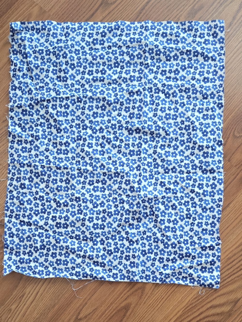 Blue Floral Cotton Material And Hot Pink Paisley Material